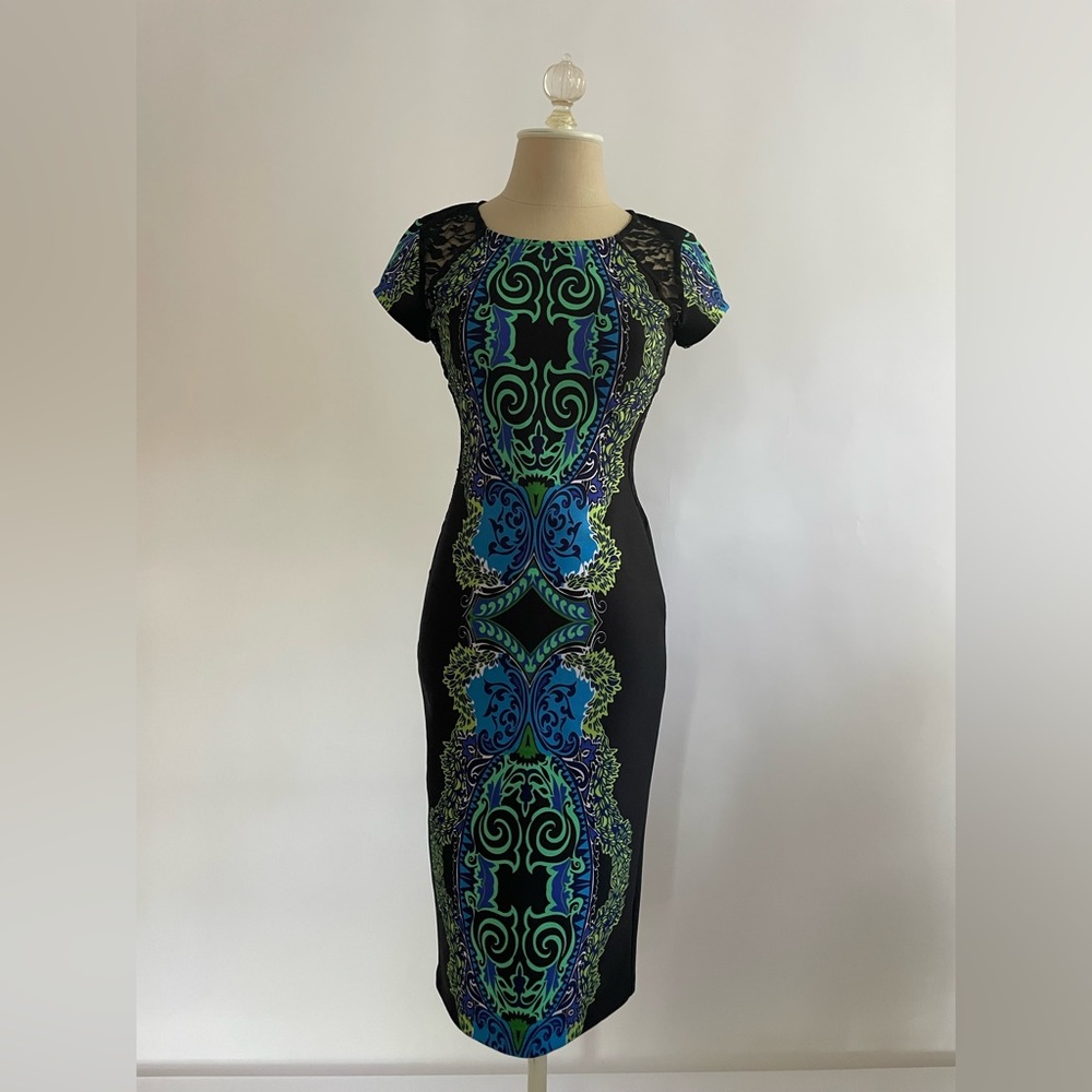 Medi print lace sexy dress! You will be turning heads.
